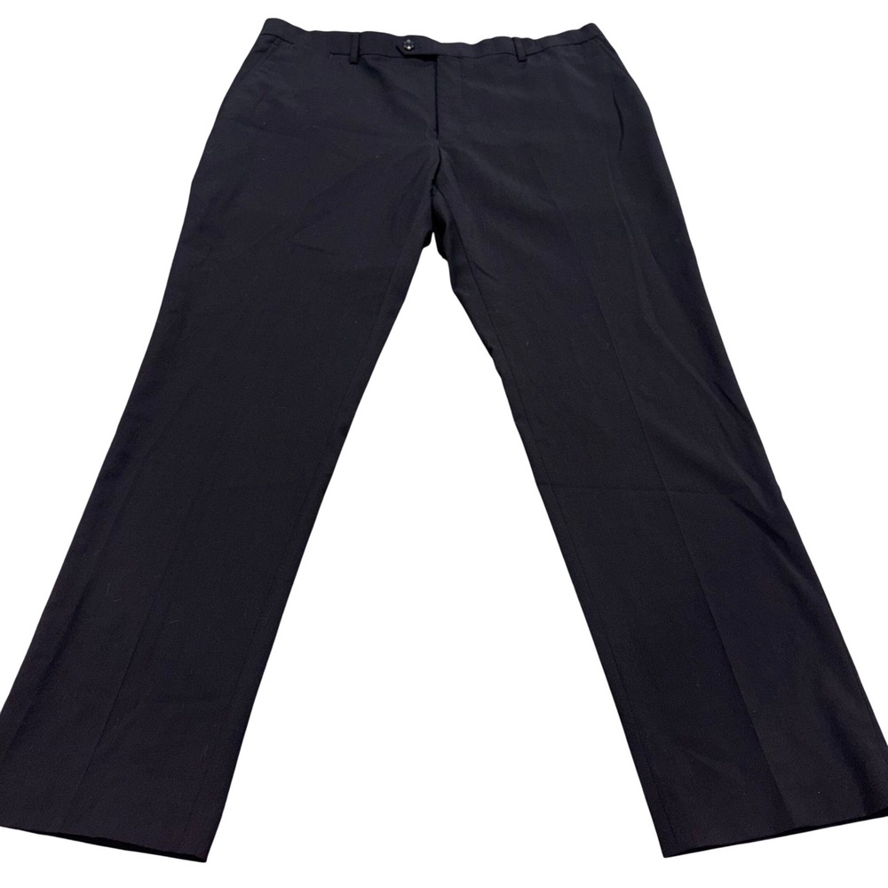 Stretch‎ Flat Front Dress Pants Office Mens 40x32 Black Tommy Hilfiger